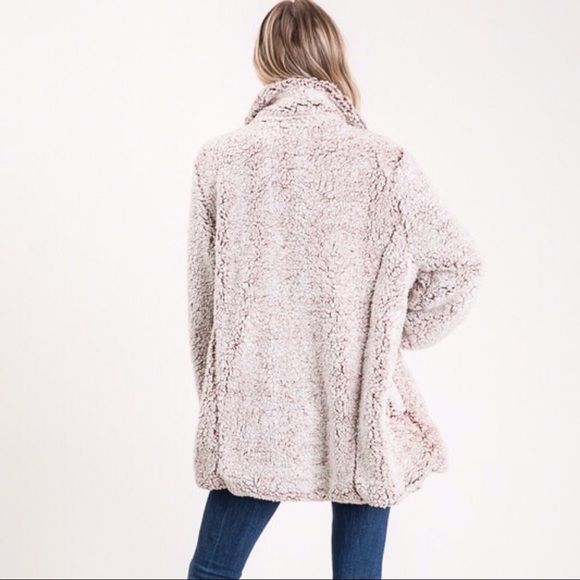 BLACK FRIDAY 🎄Teddy Bear Pea Coat-Mocha - Picture 7 of 8